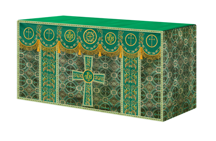 Altar Cloth with Liturgical Motif and Trims