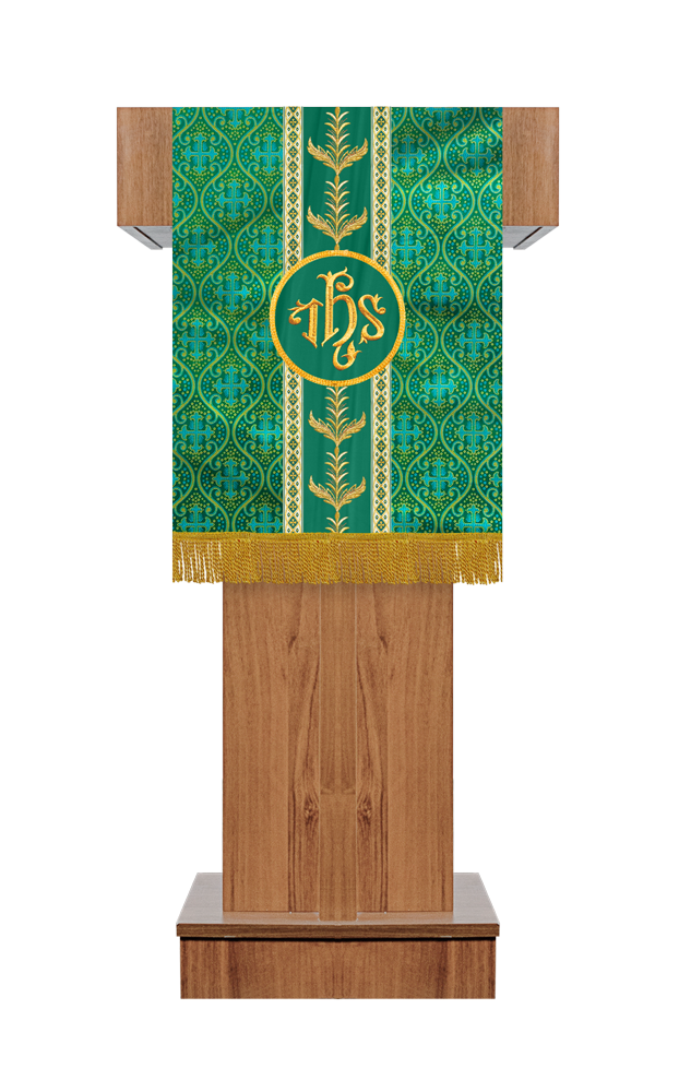 Pulpit/Lectern with Motif and Adorned Braided Trims