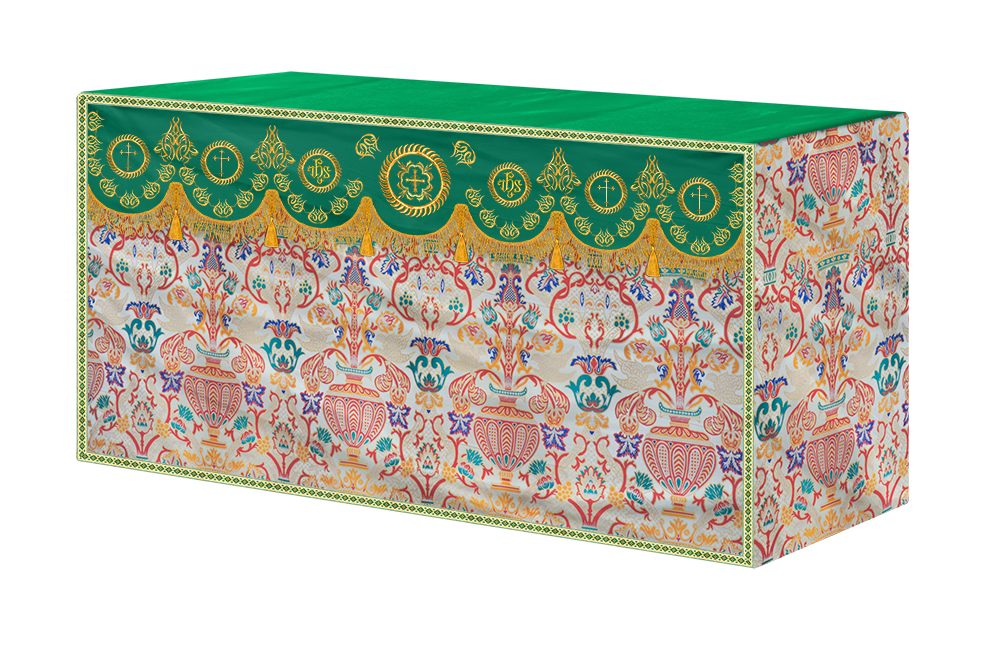 Tapestry Altar Cloth with Embroidered Motif