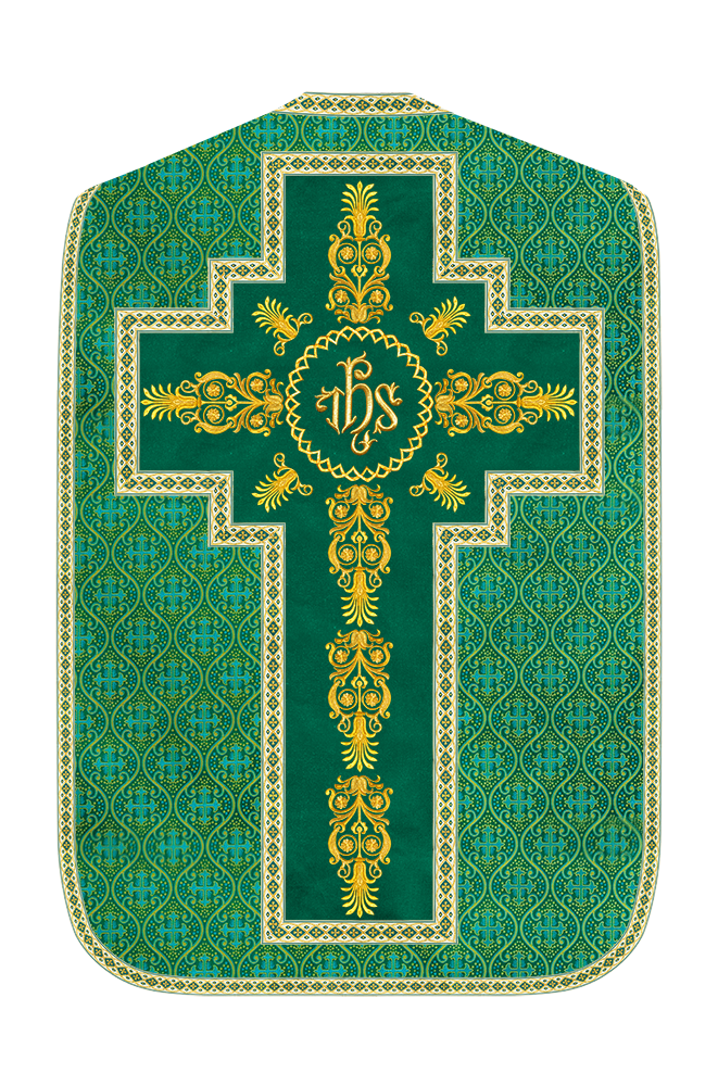 Roman Chasuble Vestments Adorned With Trims