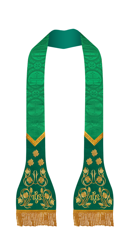 SET OF 4 ROMAN STOLE WITH GRAPES EMBROIDERY