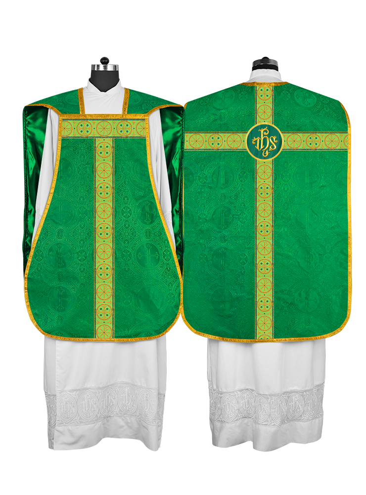 Casulla romana con orfebrería adornada 