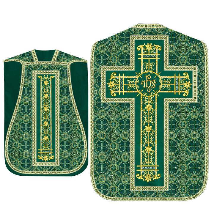 Set of Four Catholic Roman Chasuble with Spiritual Motif