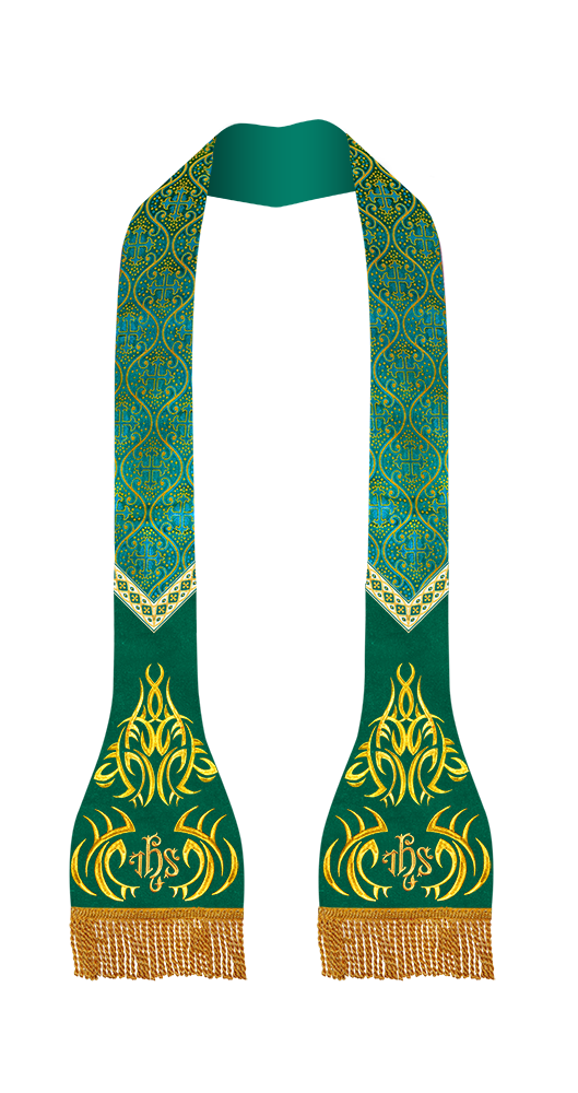 Set of Four Liturgical Roman Stole with Trims