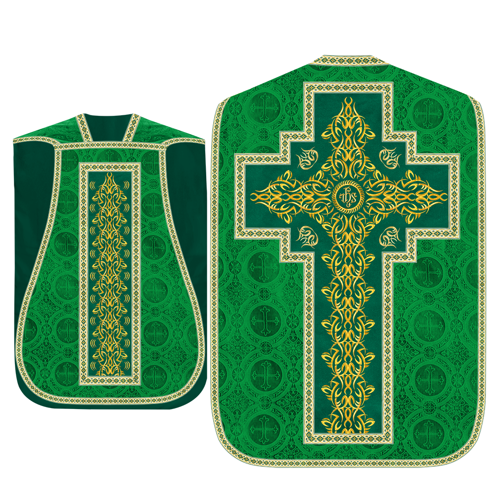 Roman Fiddleback Chasuble With Enhanced Embroidery  & trims