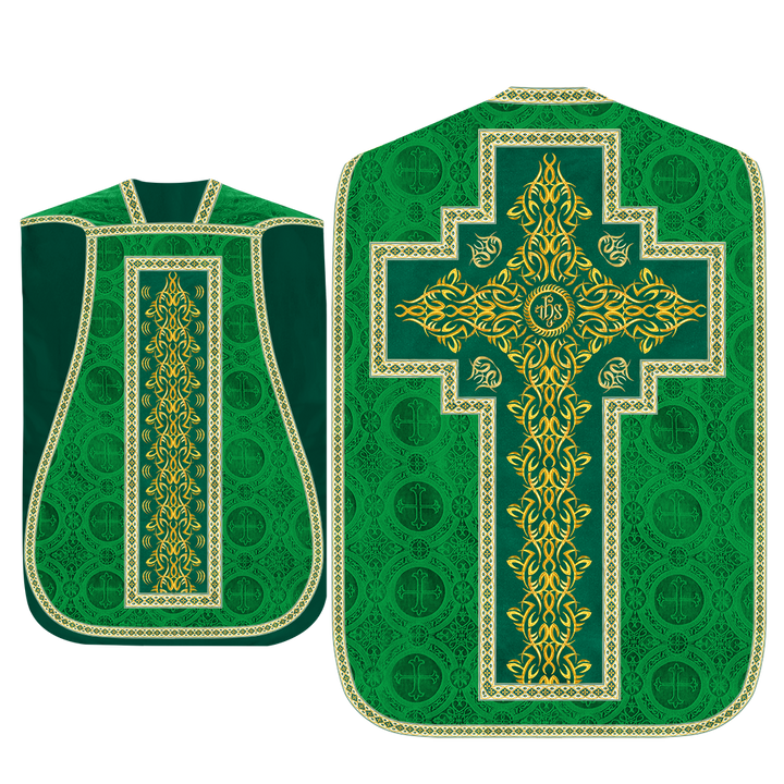 Roman Fiddleback Chasuble With Enhanced Embroidery  & trims