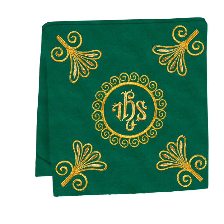 Ornate Altar Cloth with Gold Embroidery & Gothic Cross Design