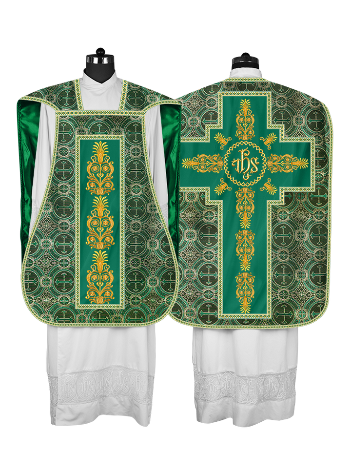 Roman Chasuble Vestments Adorned With Trims