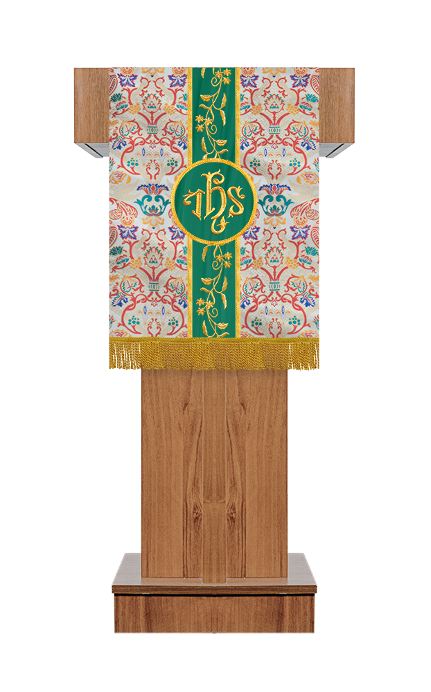 Tapestry Pulpit/Lectern with Floral Embroidery