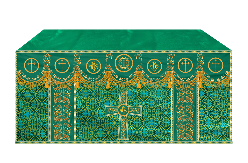 Altar Cloth with Liturgical Motif and Trims