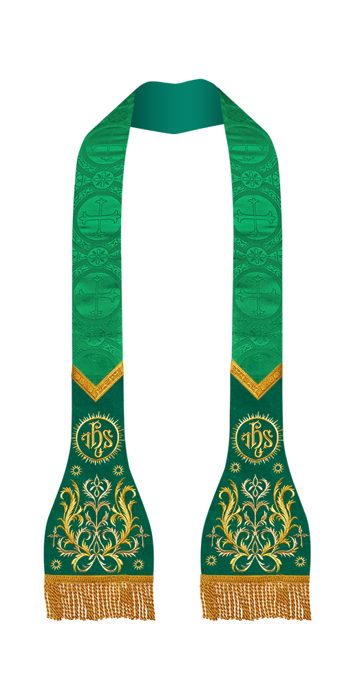 Catholic Stole with embroidery motif