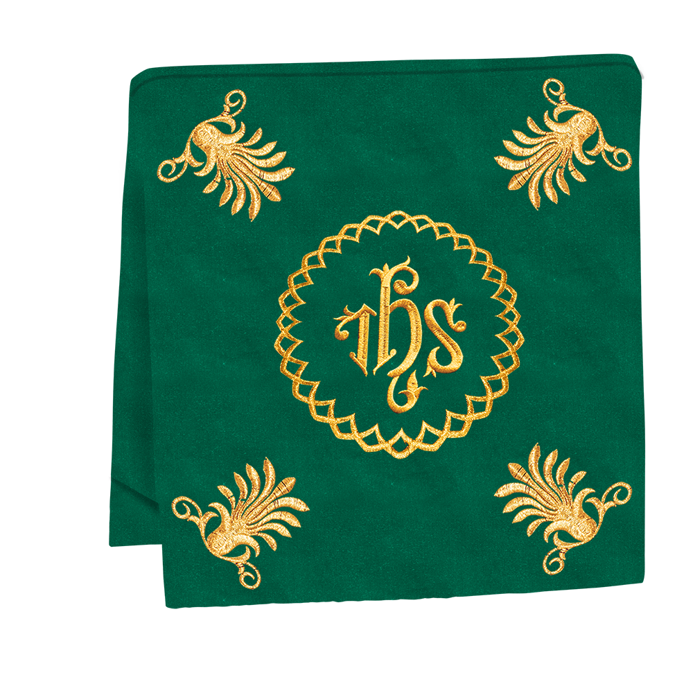 Traditional Altar Cloth with Embroidered Cross & Braided Trims