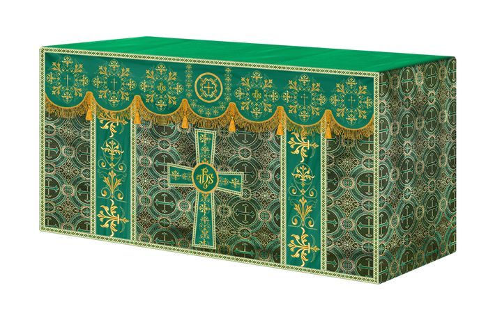Altar Cloth with Spiritual Motif and Trims