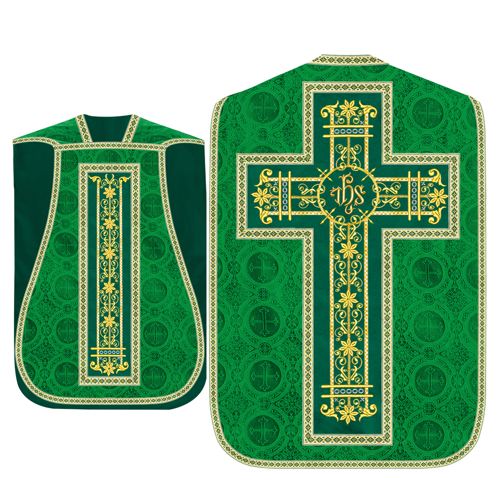 Set of Four Catholic Roman Chasuble with Spiritual Motif