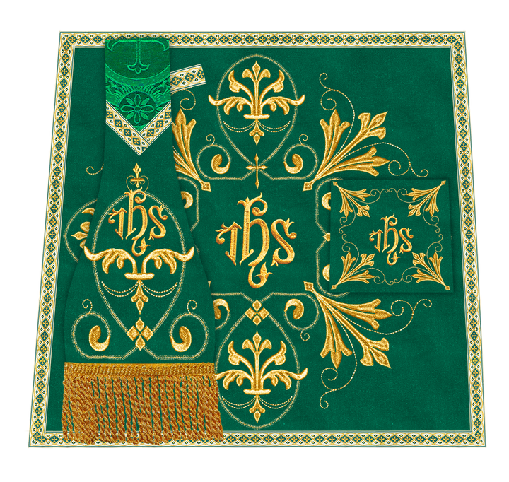 Roman Chasuble Vestment Enhanced With Orphrey and Trims