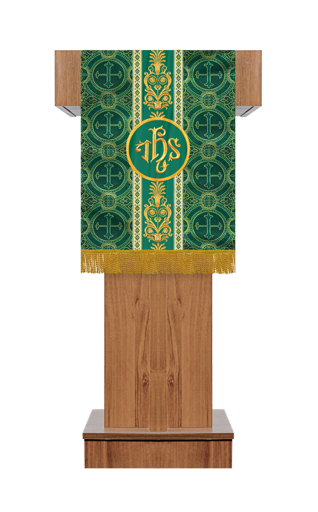 Pulpit/Lectern with Litugical Motif and Embroidery trims