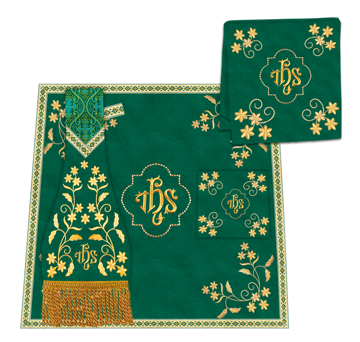 Borromean Chasuble Vestment Ornated With Floral Design and Trims