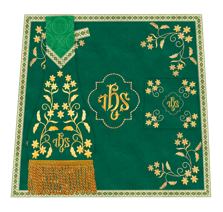 Catholic Altar Mass Set with Embroidered Motif