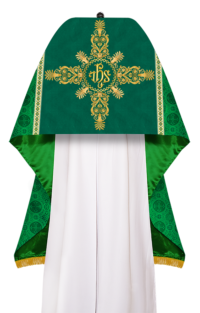 Humeral Veil Vestment with Embroidery and Spiritual Motif