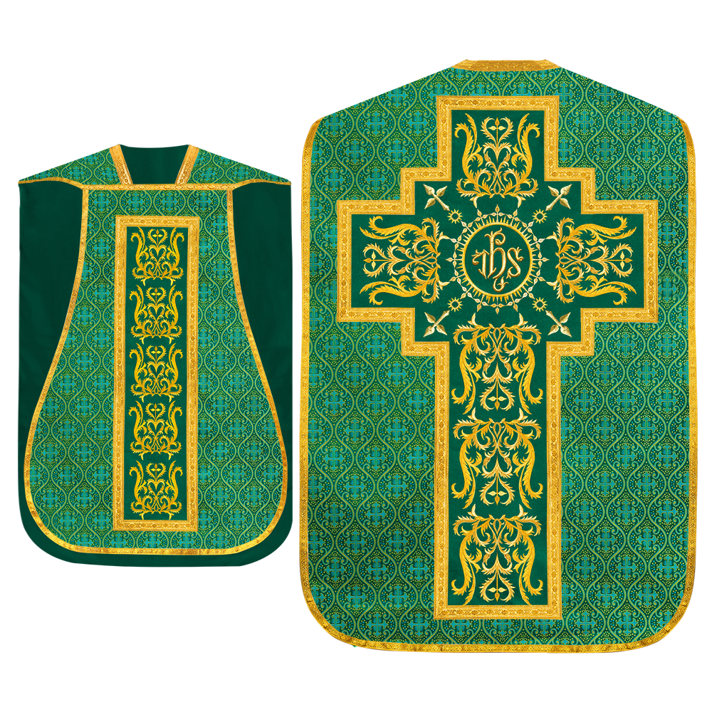 Set of Four Roman Chasuble with matching stole