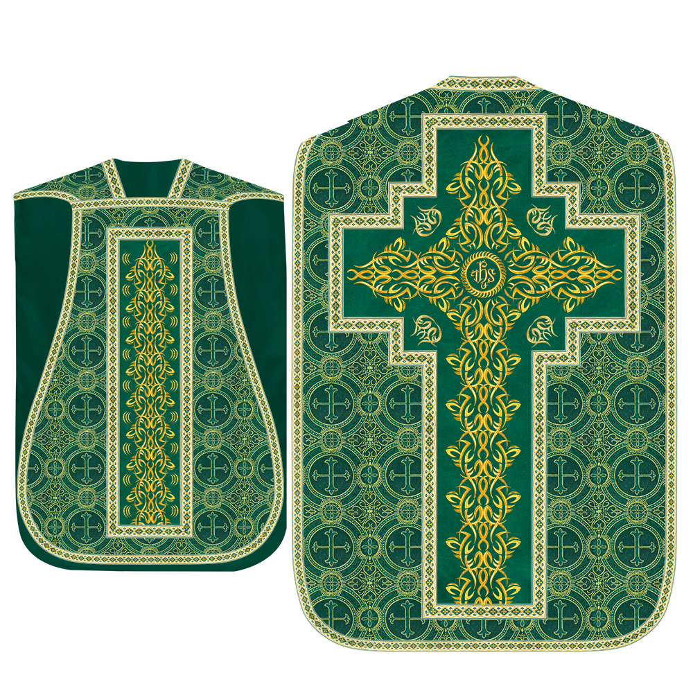 Roman Fiddleback Chasuble With Enhanced Embroidery  & trims