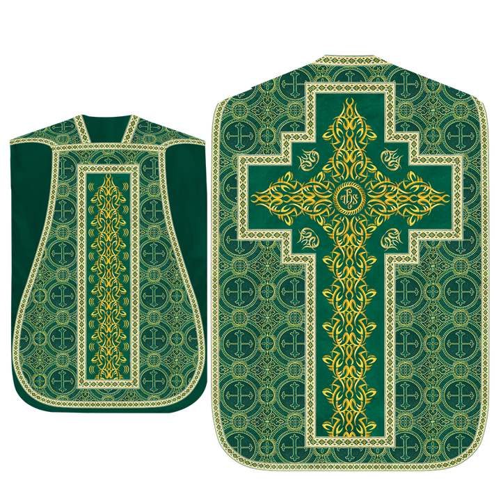 Roman Fiddleback Chasuble With Enhanced Embroidery  & trims