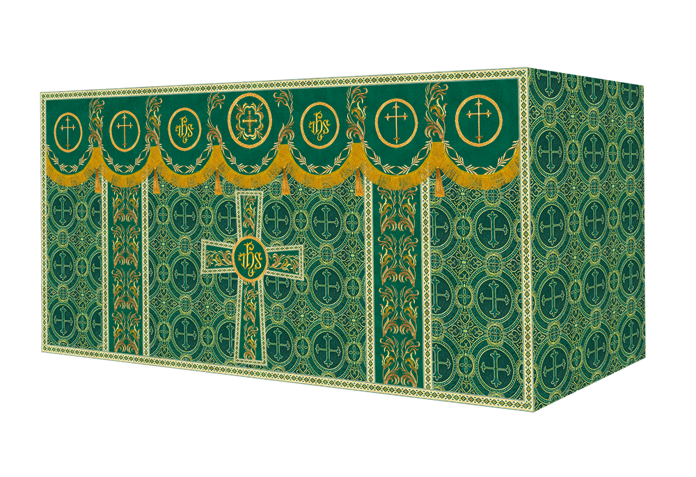 Altar Cloth with Liturgical Motif and Trims