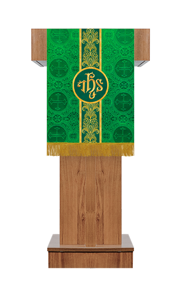 Pulpit/Lectern with Golden Embroidery Trim