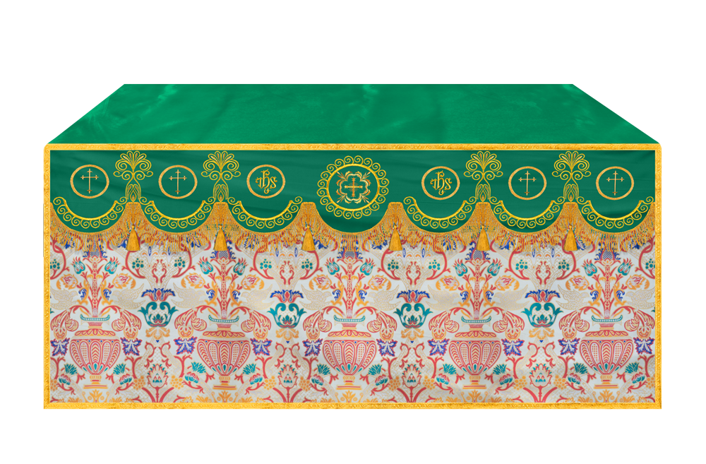 Coronation Tapestry Church Altar Cloth with Trims