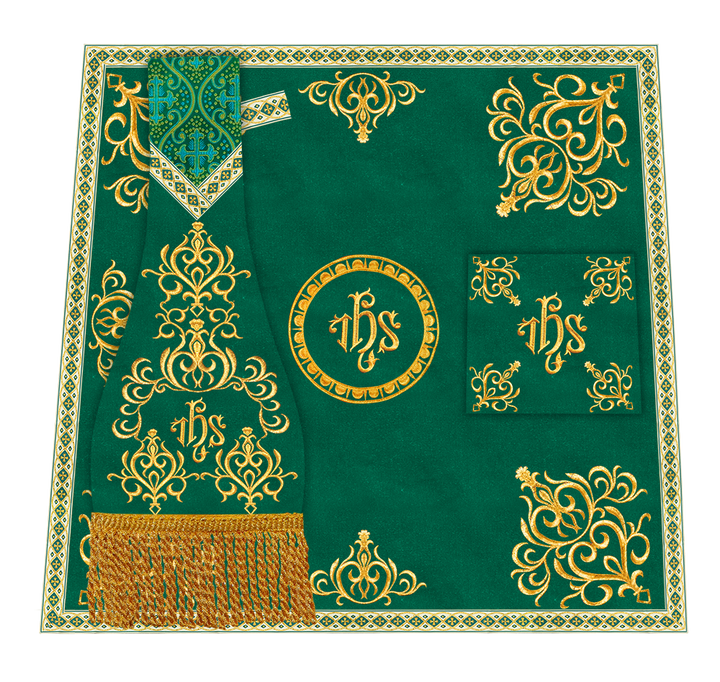 Traditional Fiddleback Vestment With Motifs and Trims