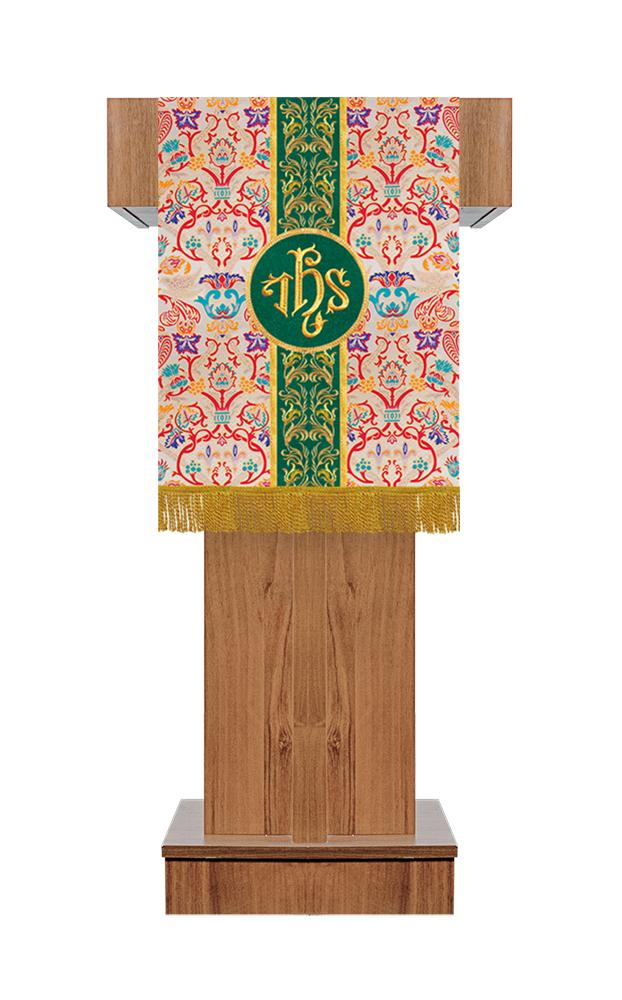 Tapestry Pulpit/Lectern with Embroidered Motif