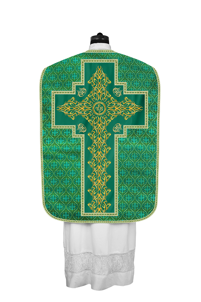 Roman Fiddleback Chasuble With Enhanced Embroidery  & trims