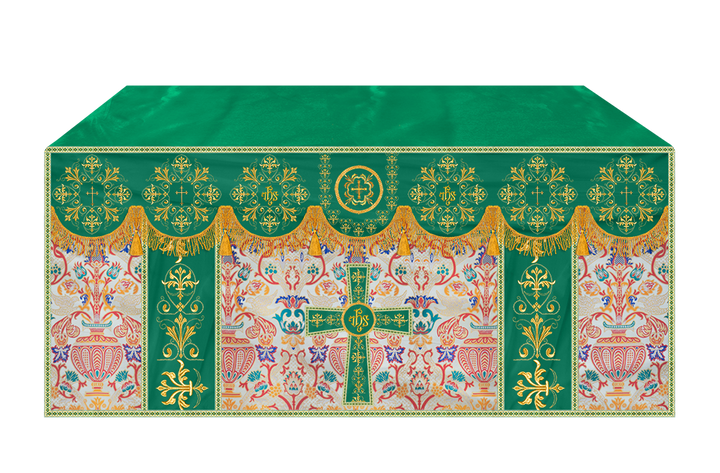 Liturgical Tapestry Altar Cloth with a Fine Embroidered Motif