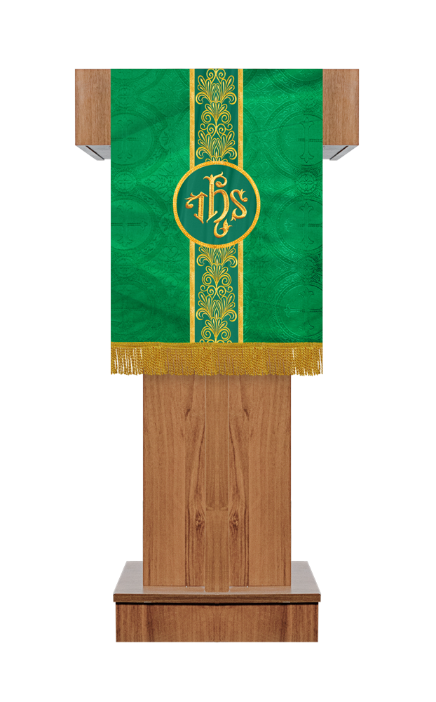 Pulpit/Lectern with Golden Embroidery Trim