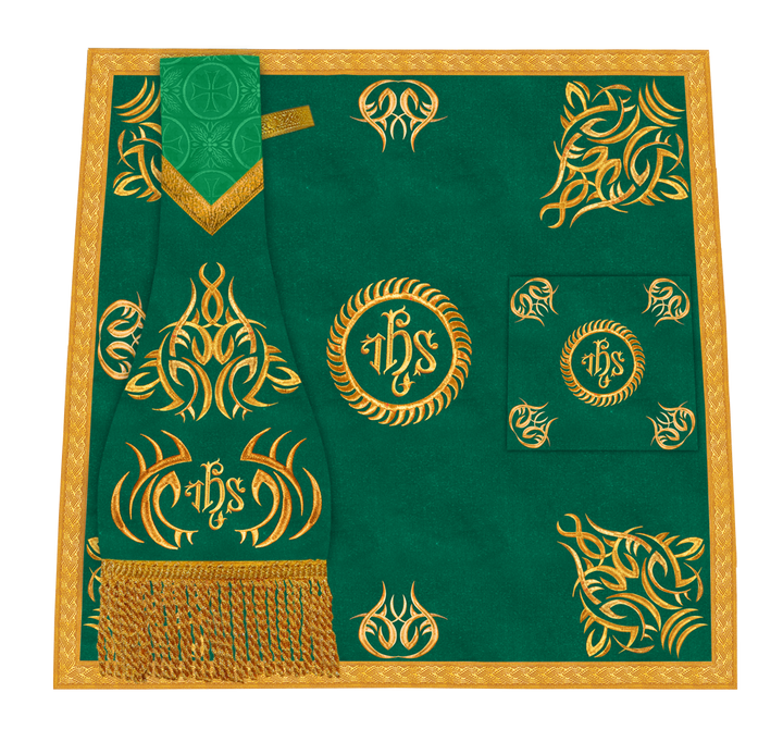 Liturgical Altar Table Cloth with Elegant Embroidery Trims