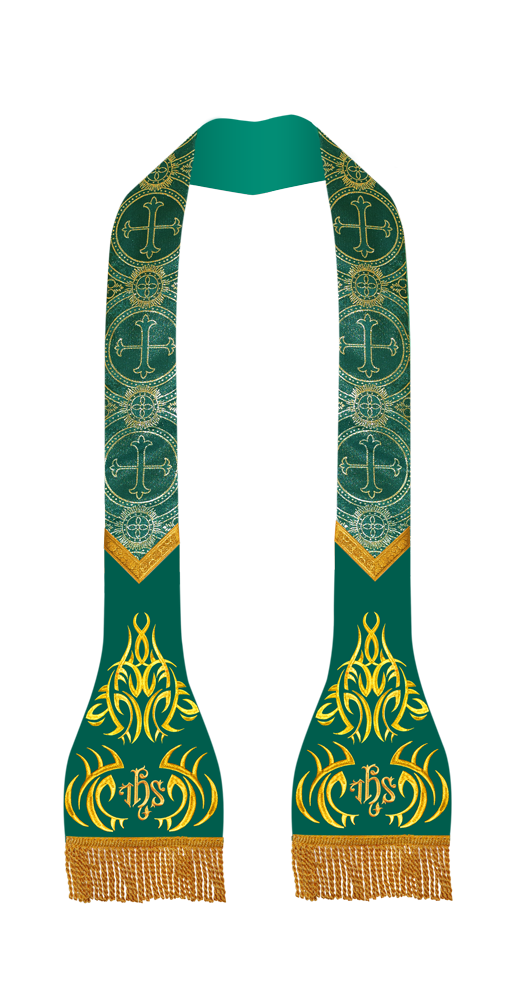 SET OF 4 ROMAN STOLE WITH SPIRITUAL MOTIF