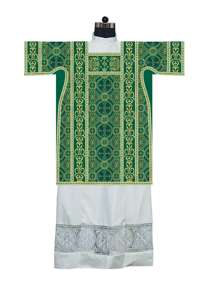 Tunicle Vestment with Spiritual Motif and Trims