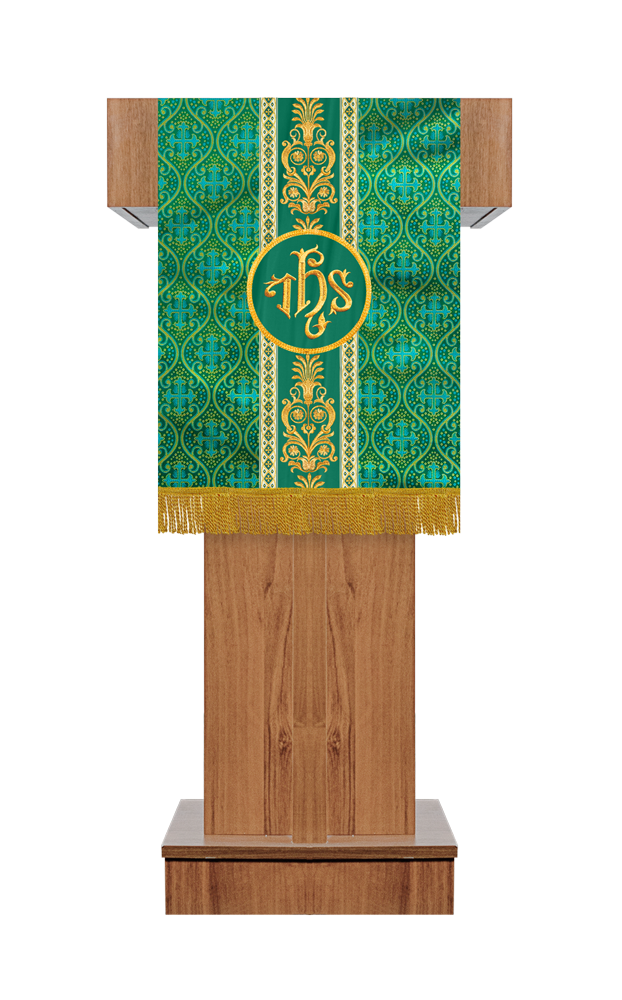 Altar Cloth with Embroidered Motif and Trims