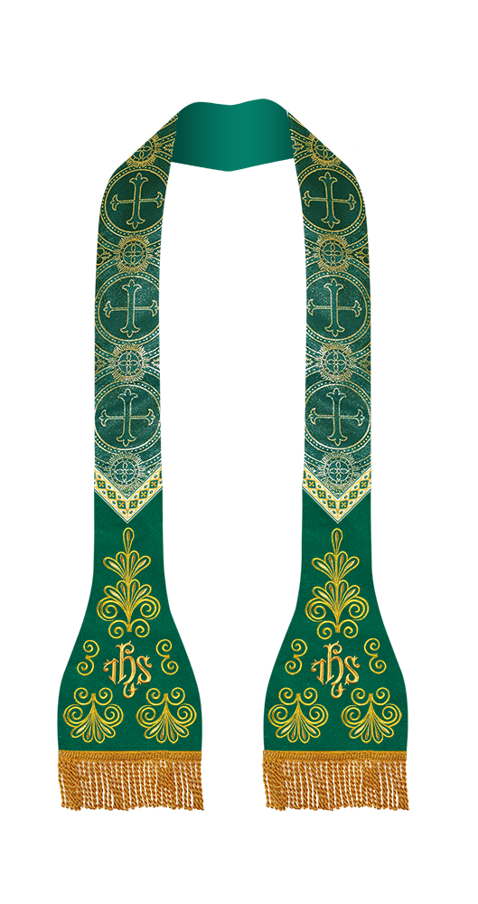 Roman Stole with Spiritual embroidery