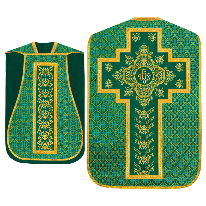 Set of four Roman Chasuble with stole