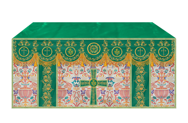 Tapestry  Altar Cloth with Liturgical Motif and Trims