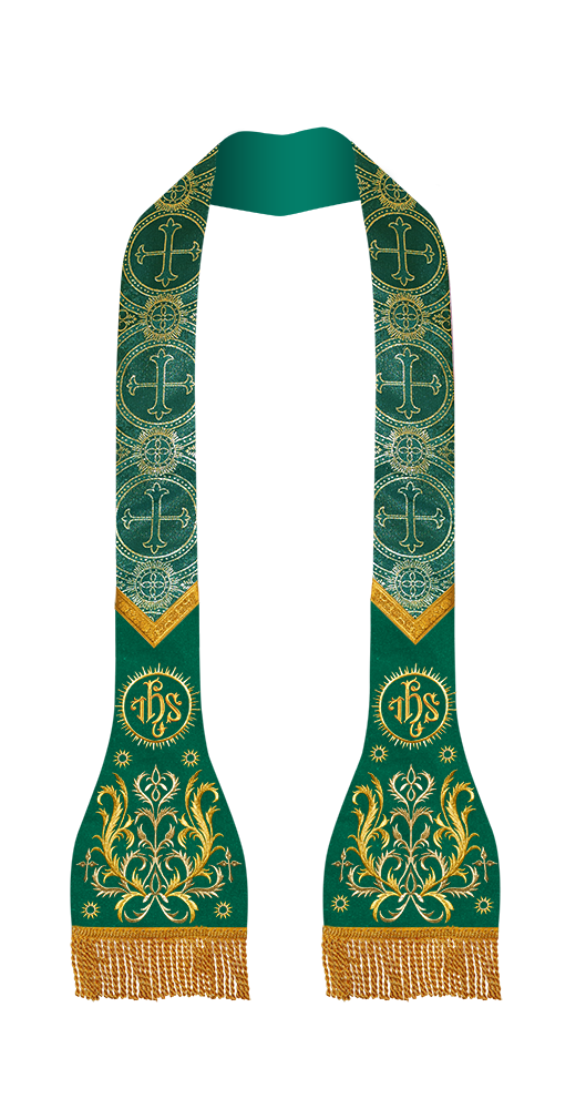 Catholic Stole with embroidery motif