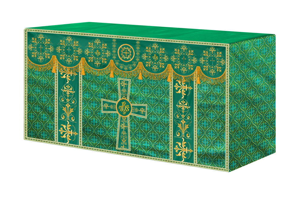 Altar Cloth with Spiritual Motif and Trims