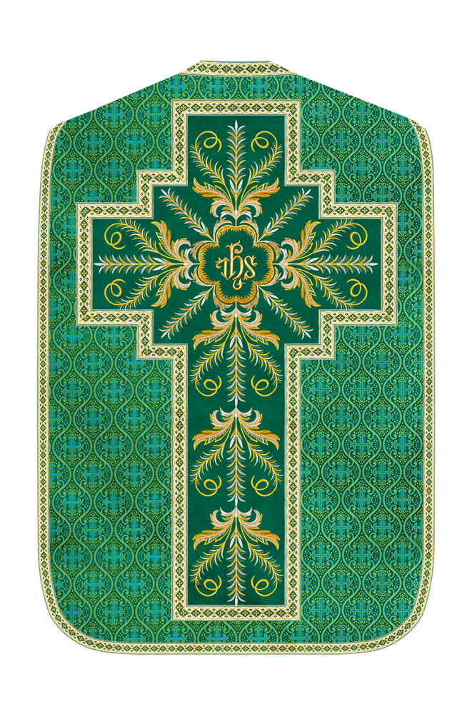 Roman Chasuble Vestment With Detailed Orphrey