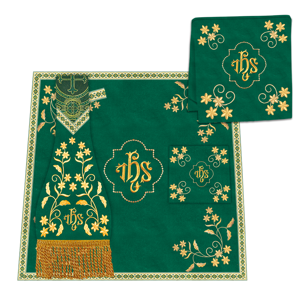 Borromean Chasuble Vestment Ornated With Floral Design and Trims