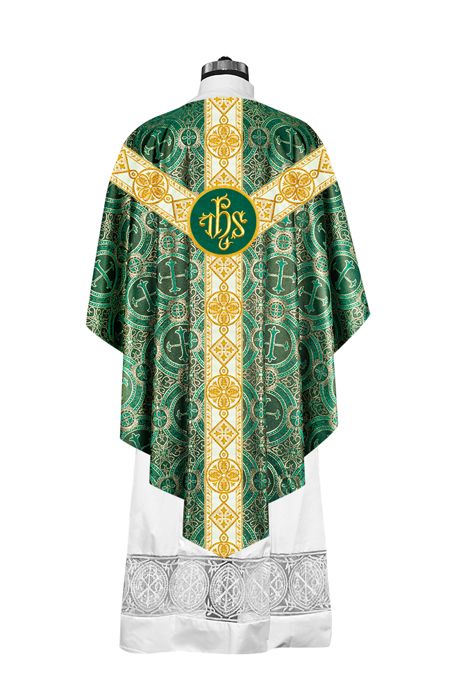 Pugin Style Chasuble with Embroidered Orphrey