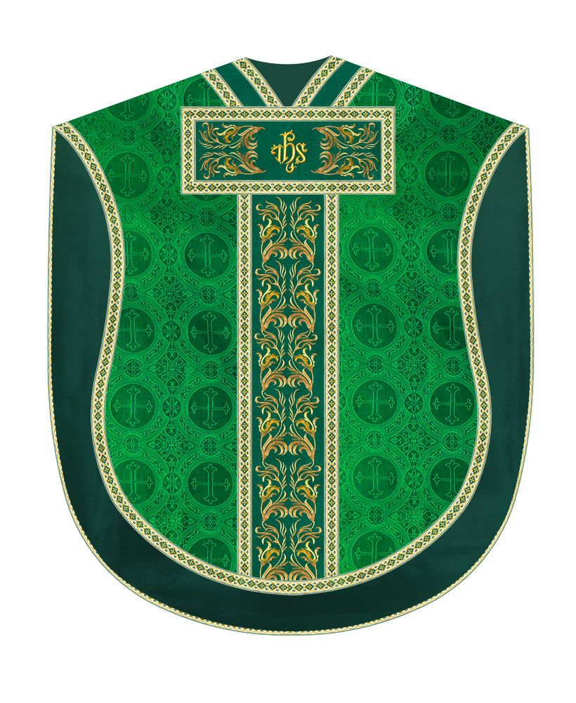 Liturgical Borromean Chasuble With Detailed Embroidery and Trims