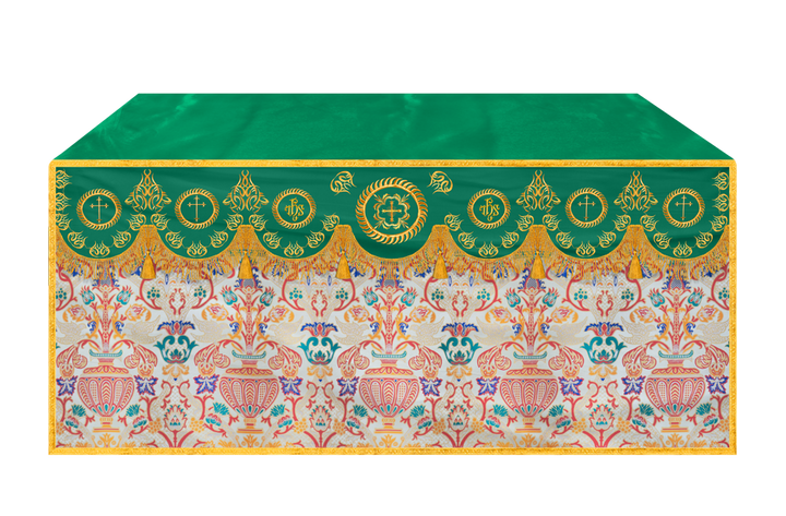 Tapestry Altar Cloth with Embroidered Orphrey