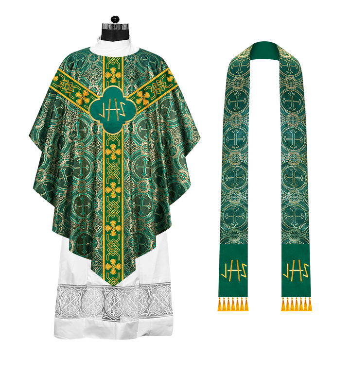 Embroidered Pugin Chasuble with Spiritual Motif