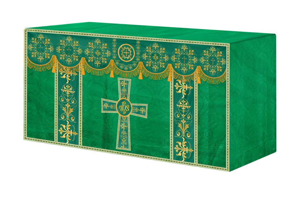 Altar Cloth with Spiritual Motif and Trims